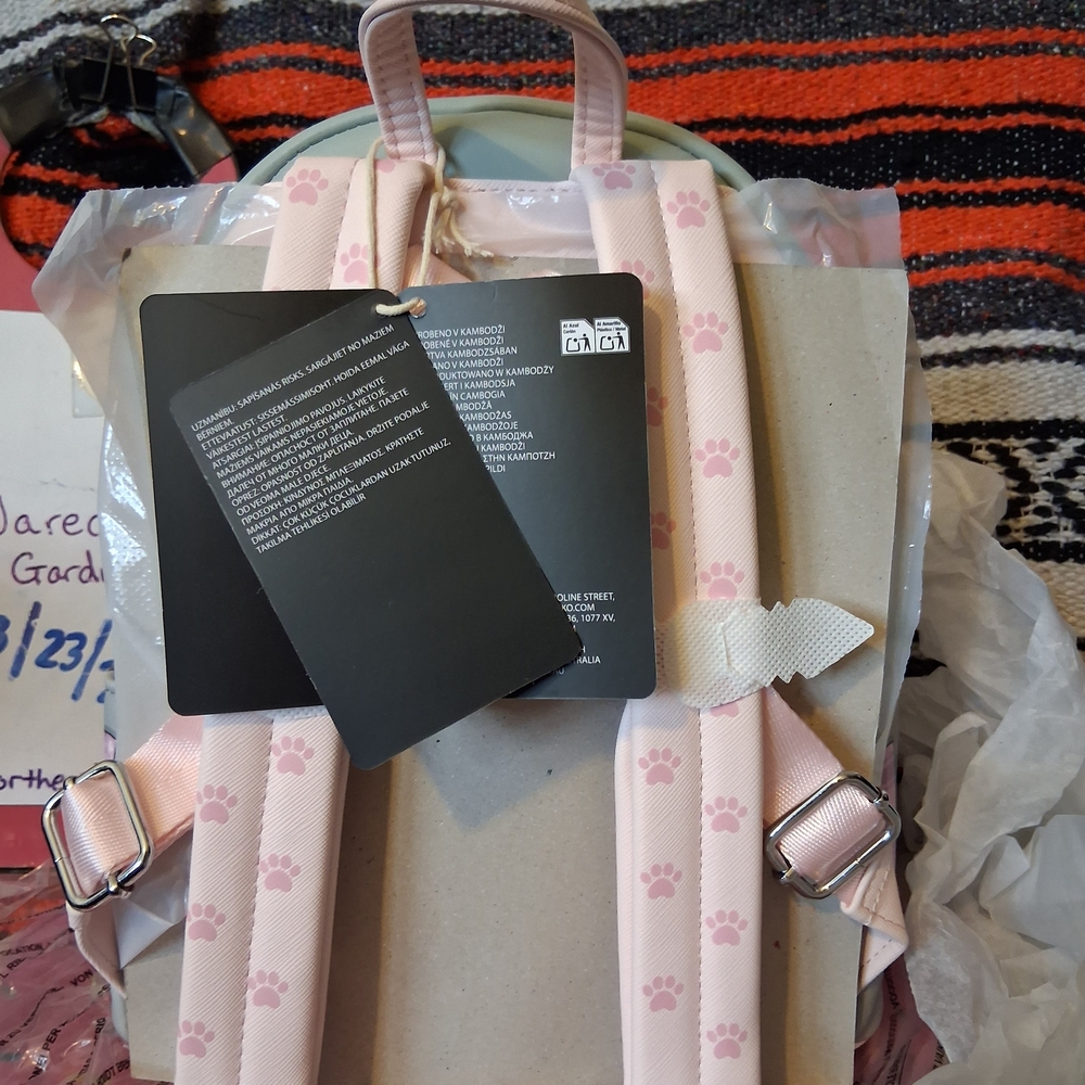 Loungefly Bookish Cat Mini Backpack BAM Exclusive New With Tags - Picture 3 of 6